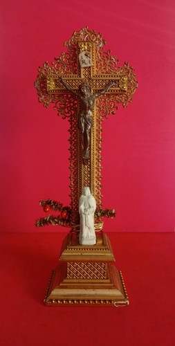 Crocifisso antico tavolo - crocifisso, in