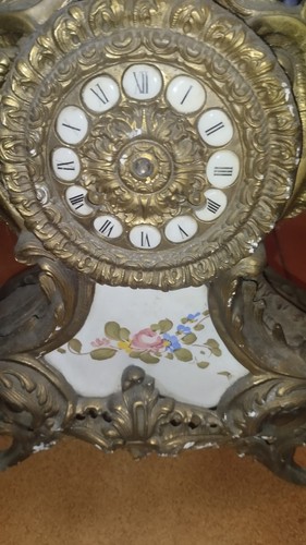 Antique bronze ceramic table - ceramic,