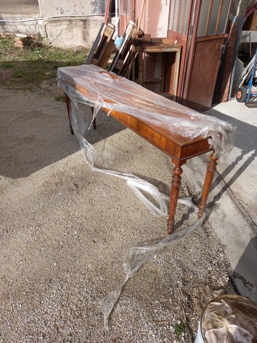 Tavolo consol antico - , noce