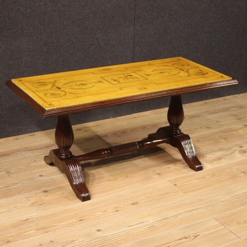 Wooden coffee table marble - , top