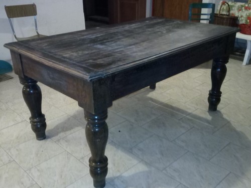 Antique kitchen table - kitchen,