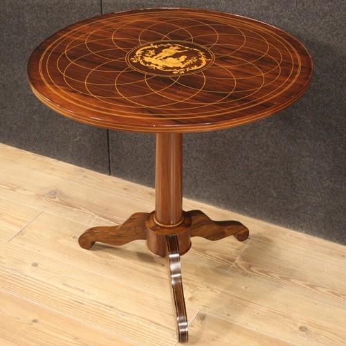 Wooden inlaid coffee table - coffee,